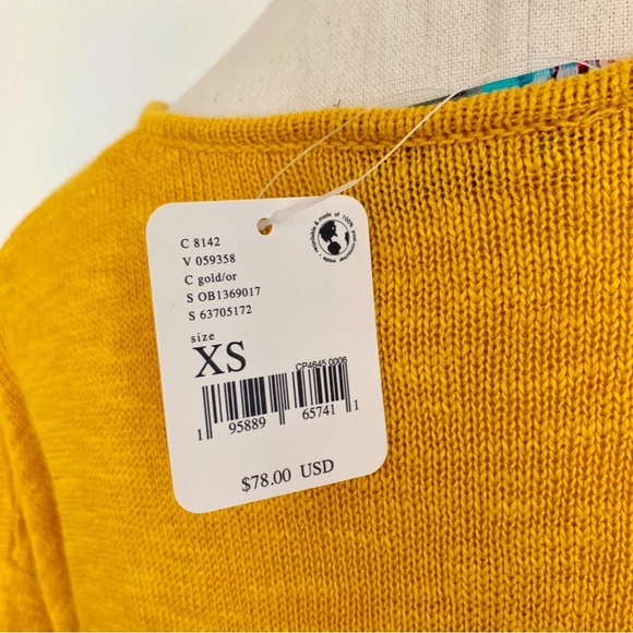 FREE PEOPLE Marykate Golden Yellow Tiered Sweater Flowy Ruffle Mini Dress - Picture 13 of 15